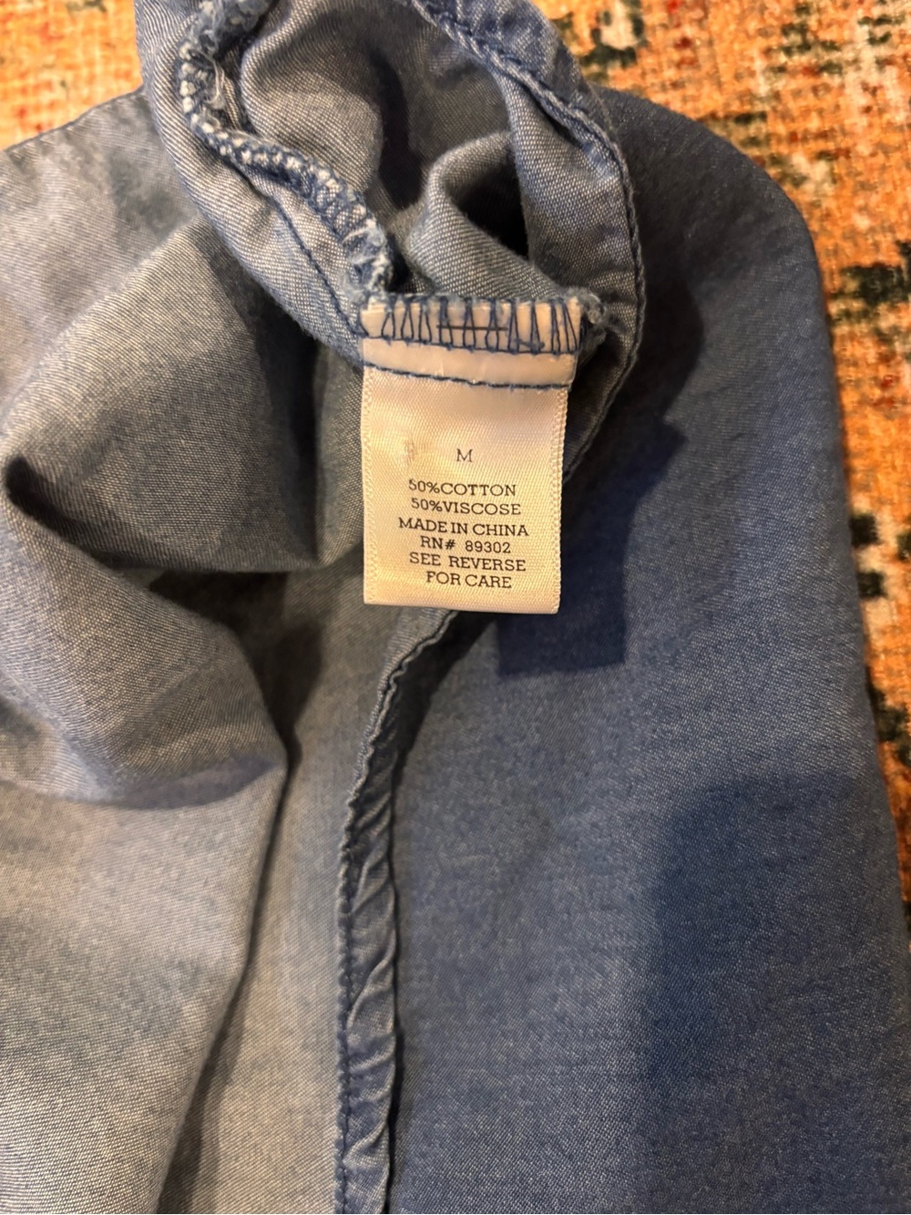 Altar'd State Off-Shoulder Ruffle Denim Top-M - Picture 3 of 7